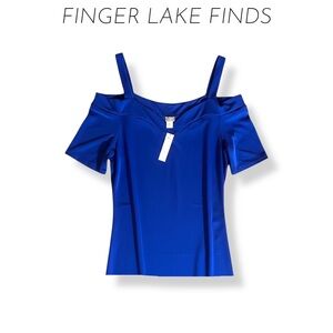 Chico's Travelers Off Shoulder Elbow Sleeve Top, XXL